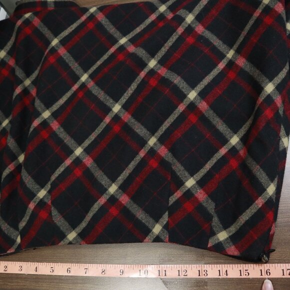 Tribal Wool Skirt Womens 12 Black School Girl Academia Preppy Twee Classic - Picture 6 of 14